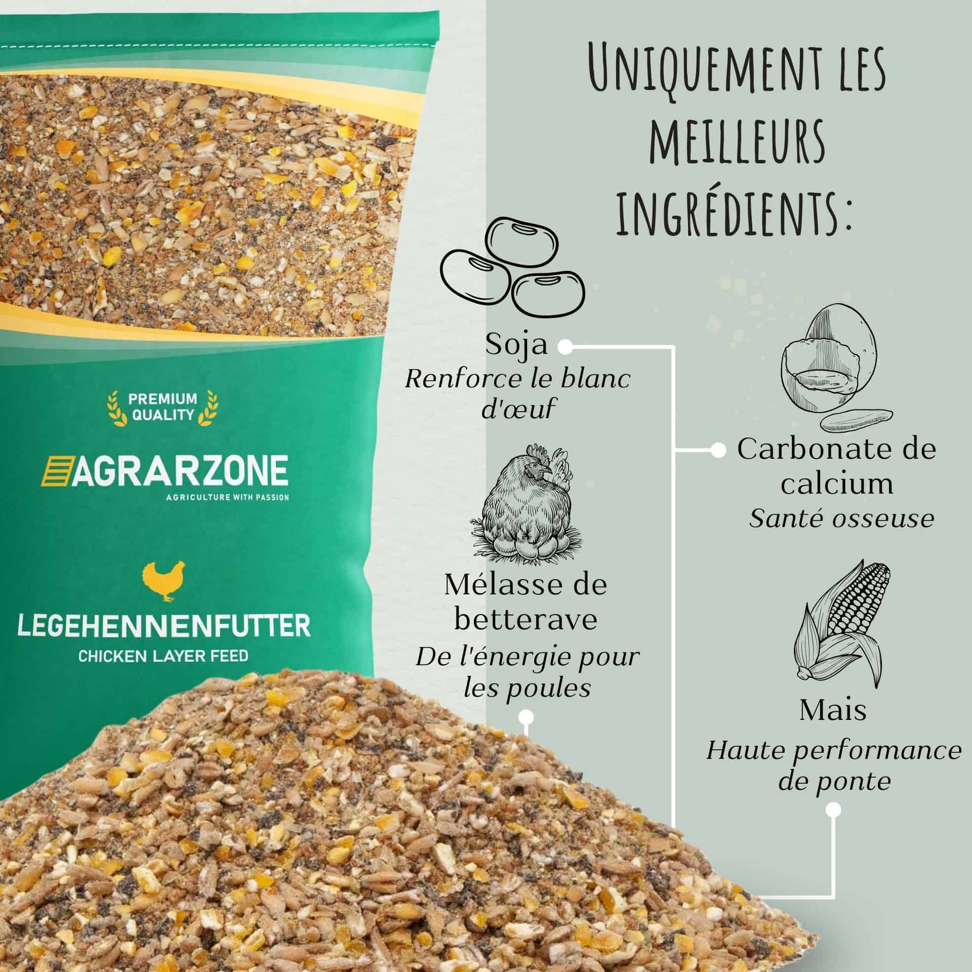 Aliment Bio Agrarzone Pour Poules Pondeuses Farine De Ponte Agrarzone