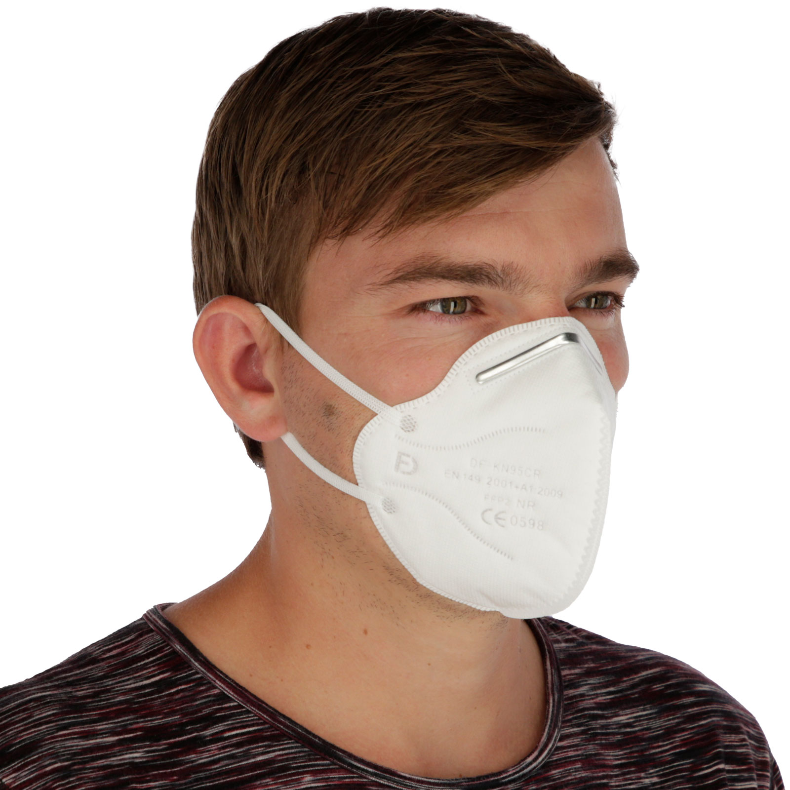 25x Masque de protection FFP2 / KN95 sans soupape d'éxpiration