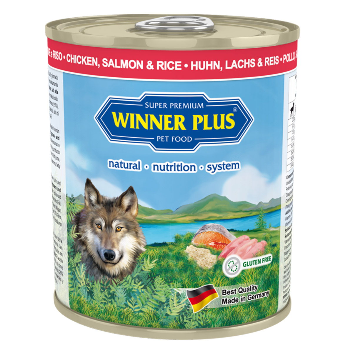 Winner Plus Poulet et saumon avec riz 6 x 800 g