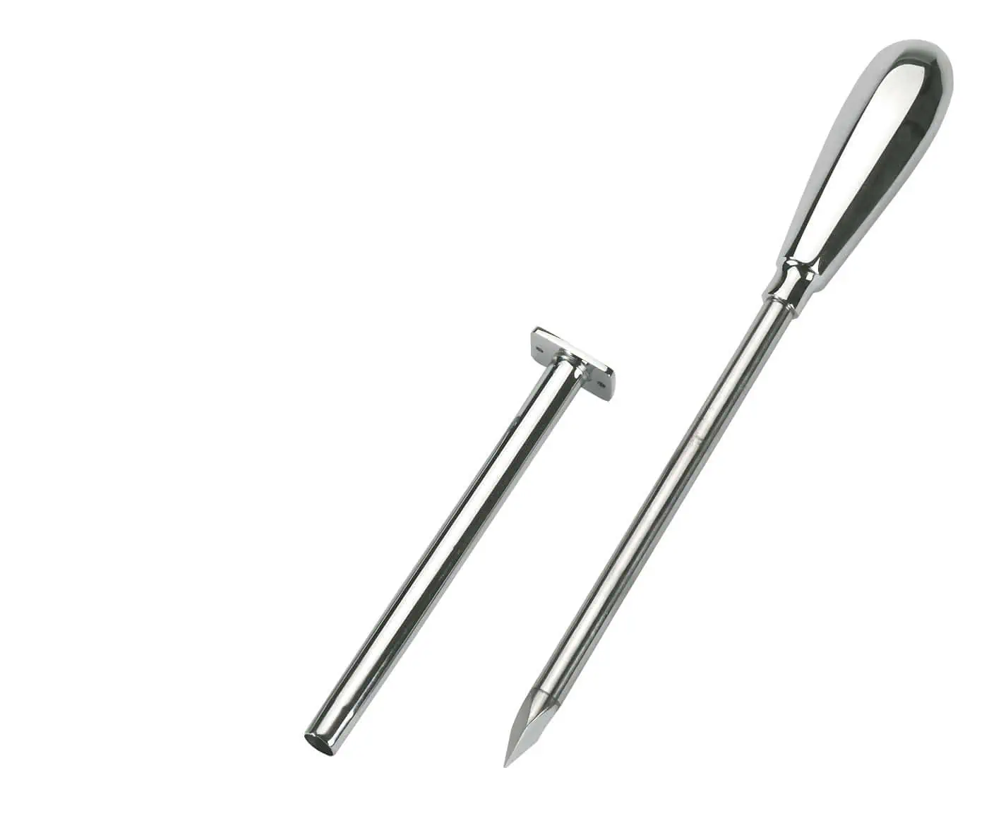 Trocar, metal handle, chrome-plated