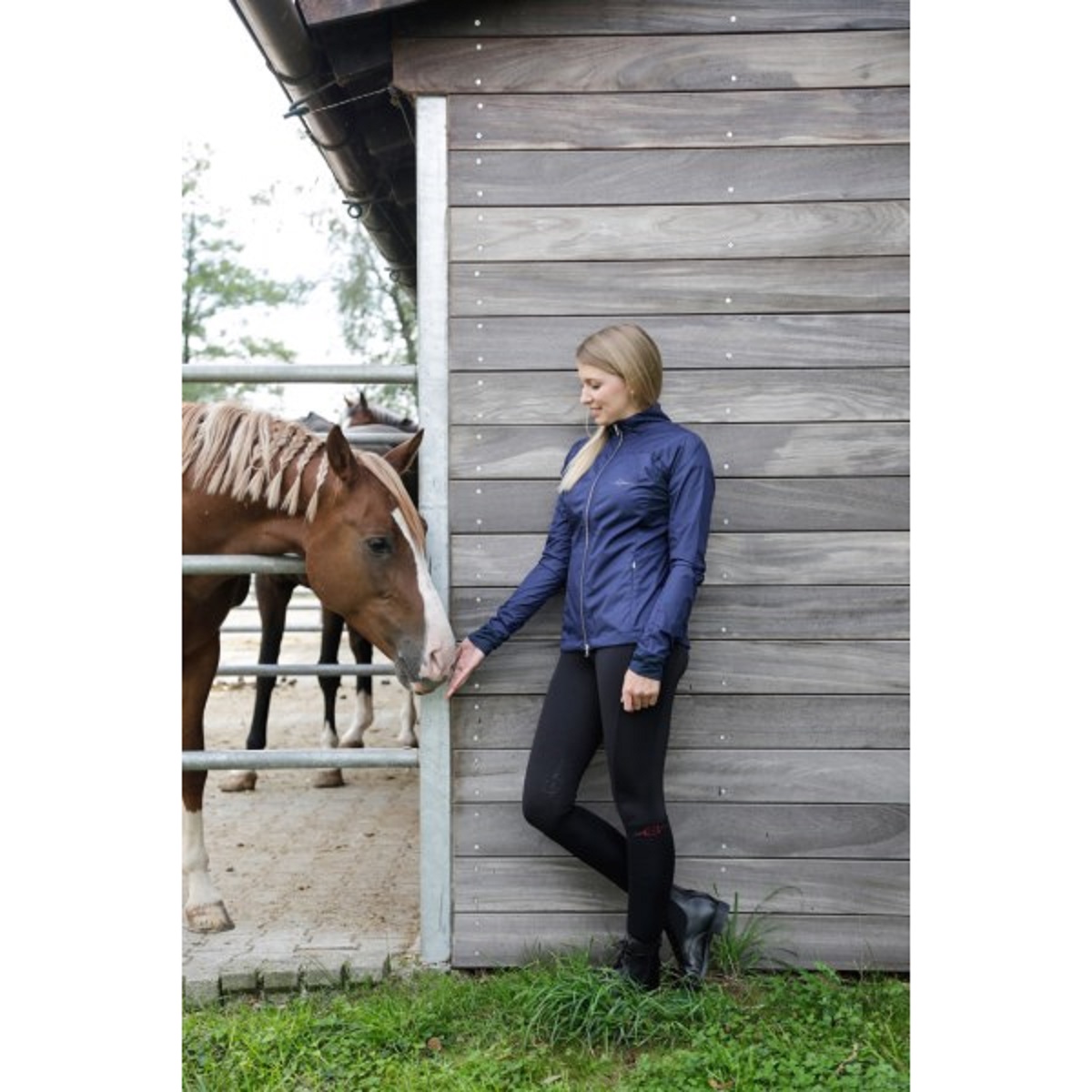 Veste d'équitation coupe-vent Covalliero pour femmes bleu XXXL
