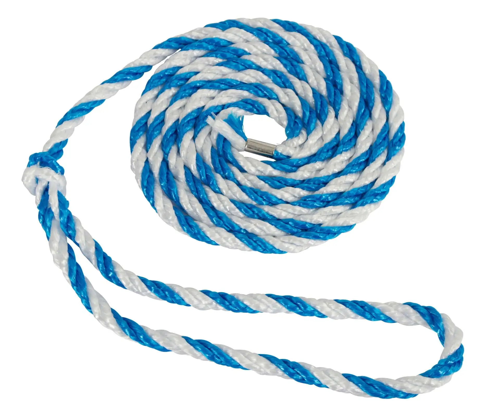 Livestock transport rope, large end loop, 320cm, blue/white