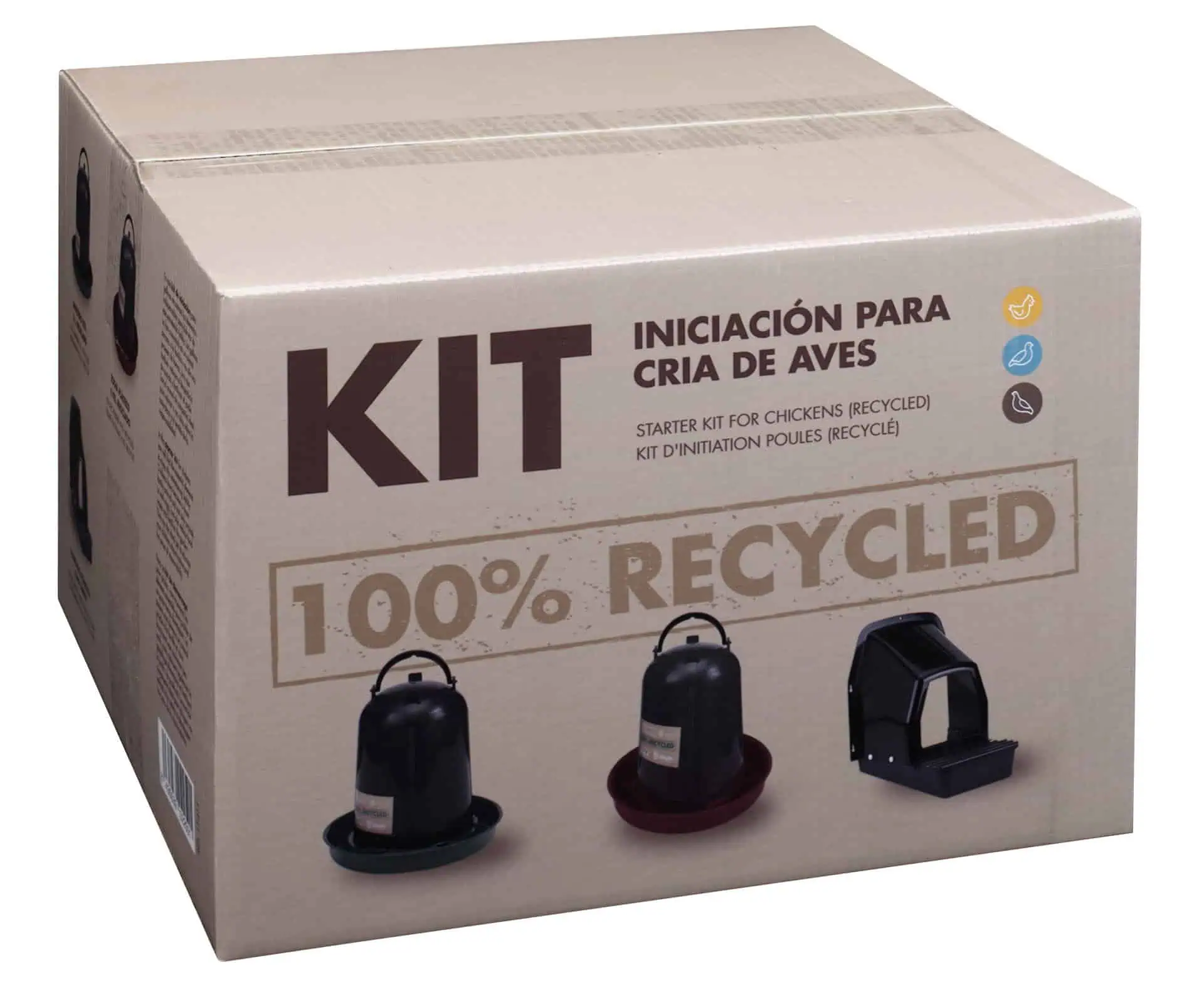 Kit de démarrage recyclé pour poules