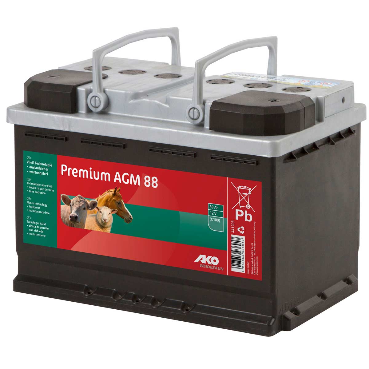 Batterie AGM pour électrificateur 12V 88-110Ah 88 Ah