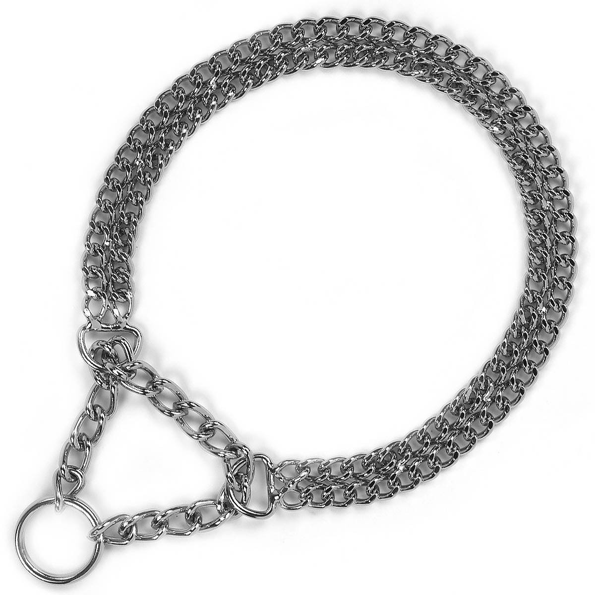 Kerbl Collier double pour chien chromé 50-60 cm