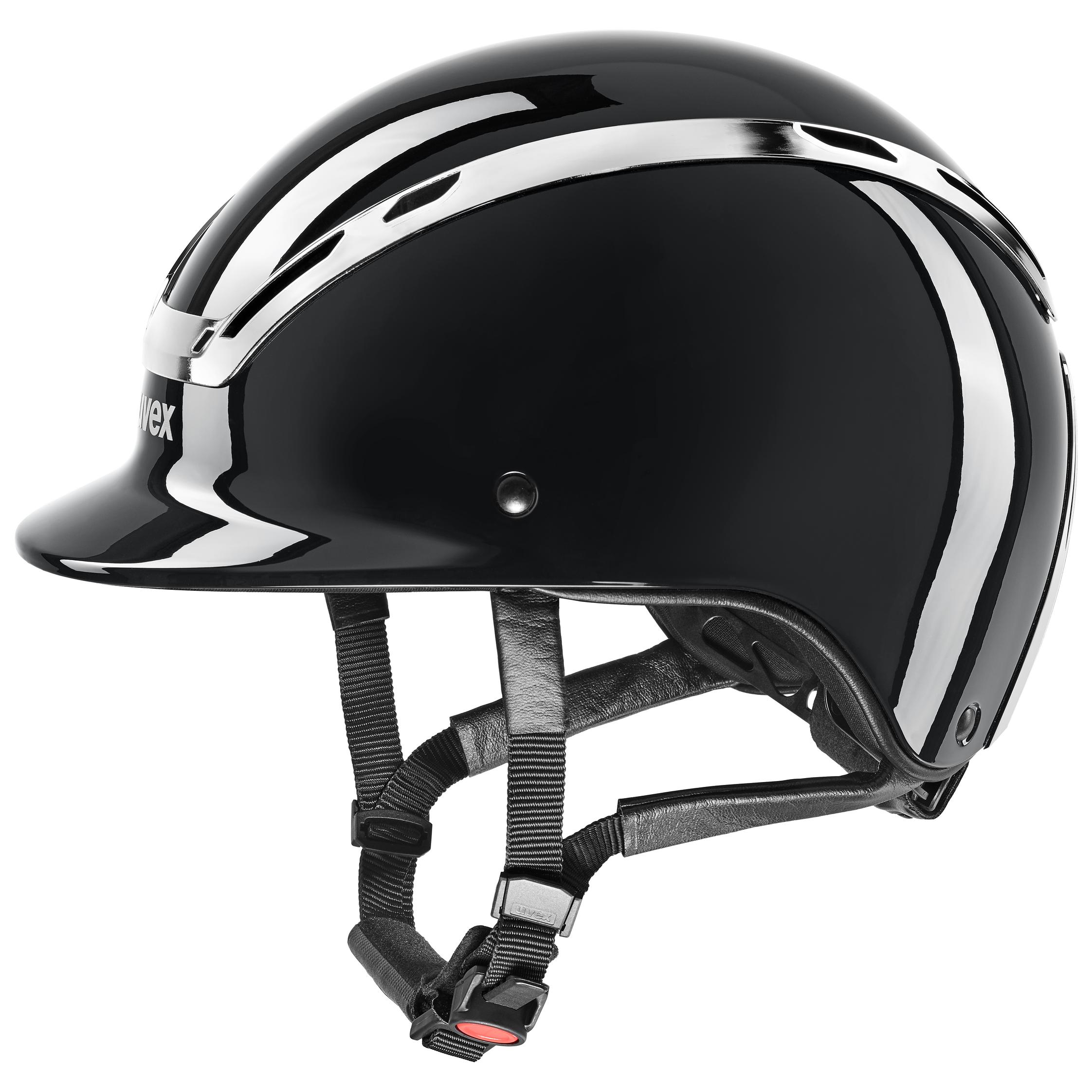 Casque d'équitation uvex exxeed chrome brillant