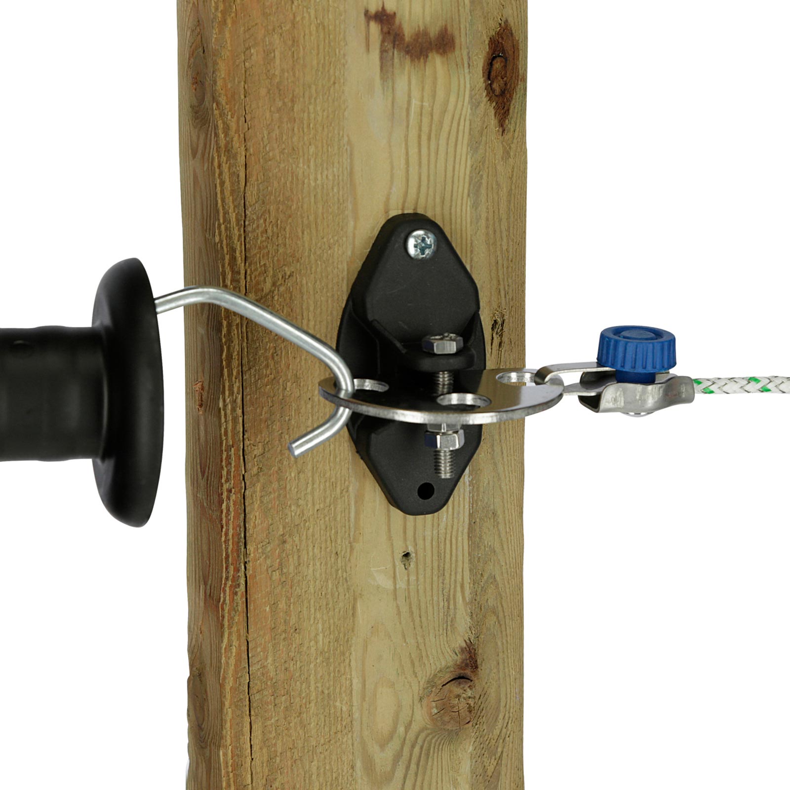 4x Connecteurs de clôture électrique pour cordes/fils/rubans galvanisé bleu