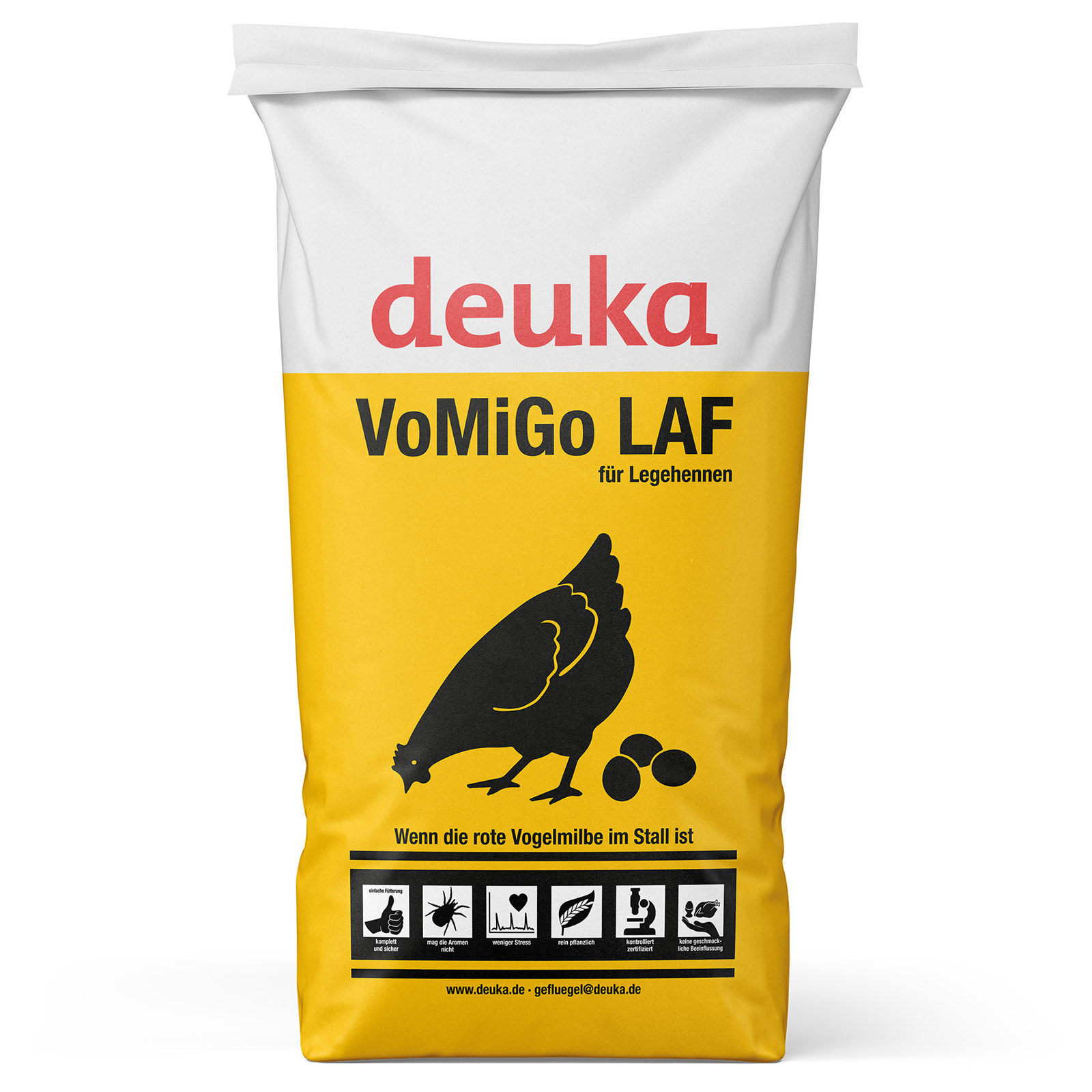 Aliments pour poules pondeuses anti-parasitaires Deuka VoMiGo en granulés 25 kg