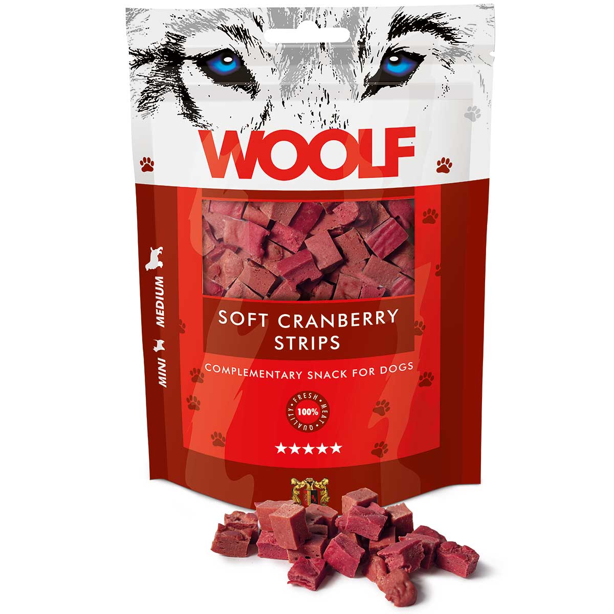 Woolf friandise pour chiens lamelles douces de cranberry