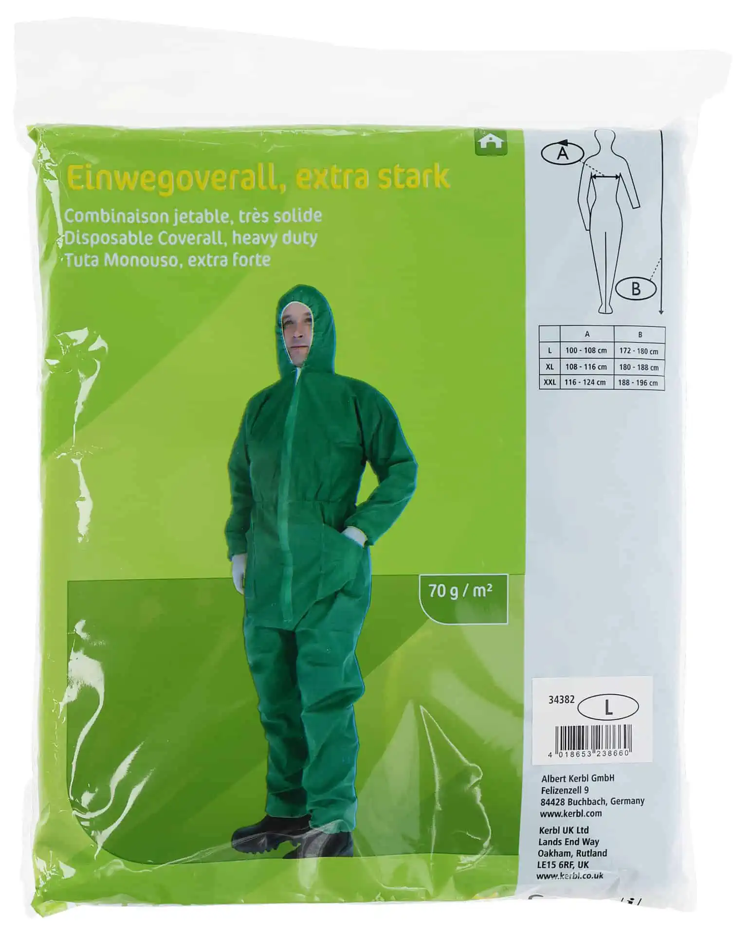PP Disposable Overalls green
