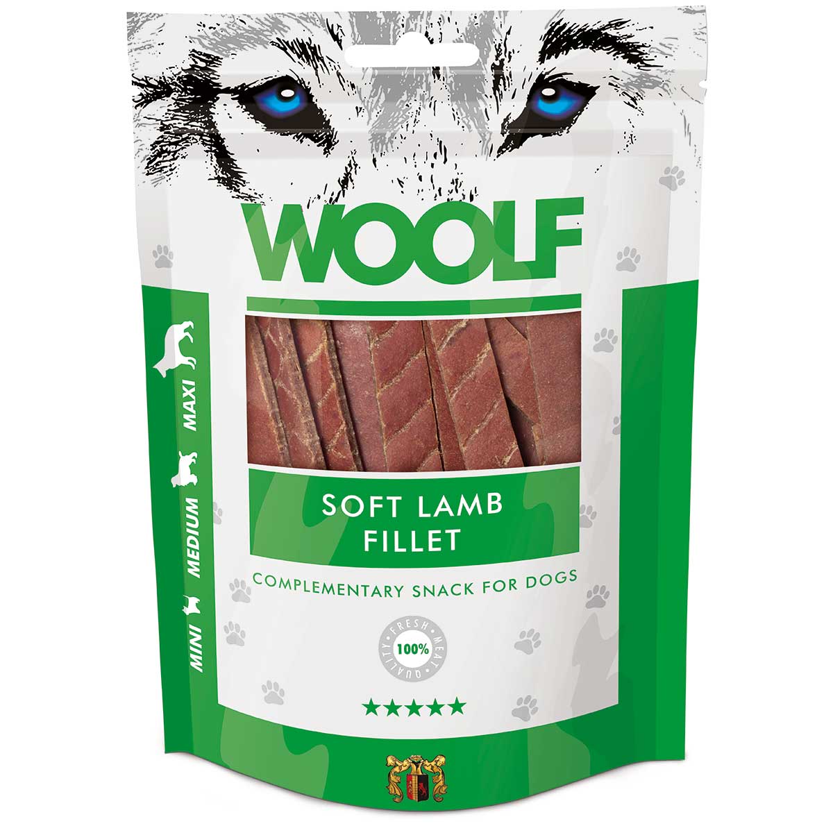 Woolf Hundeleckerli lamelles tendres de filet d'agneau
