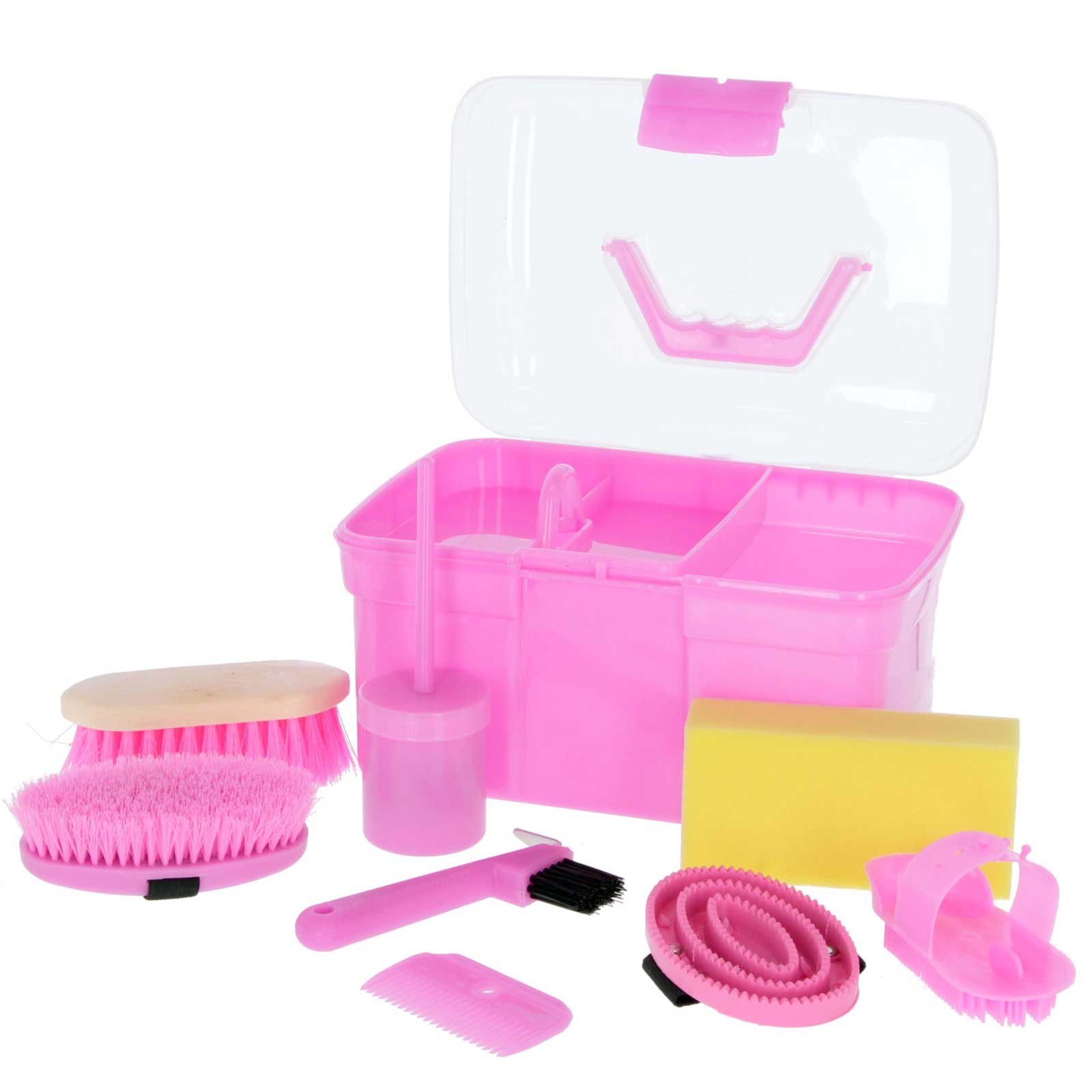 Boîte de nettoyage enfants avec contenu 8 pièces rose