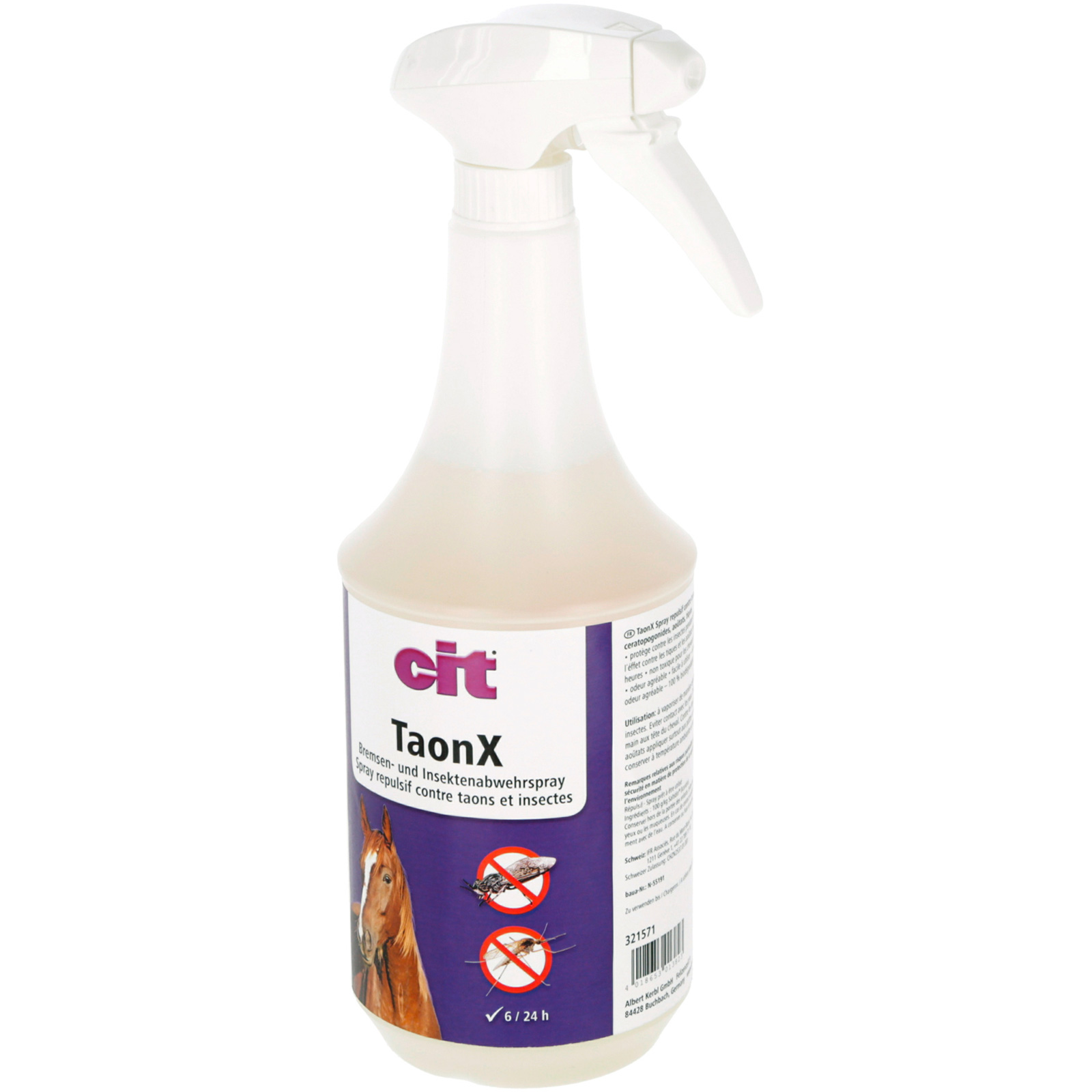 Spray anti-mouches Cit TaonX pour chevaux 1000 ml