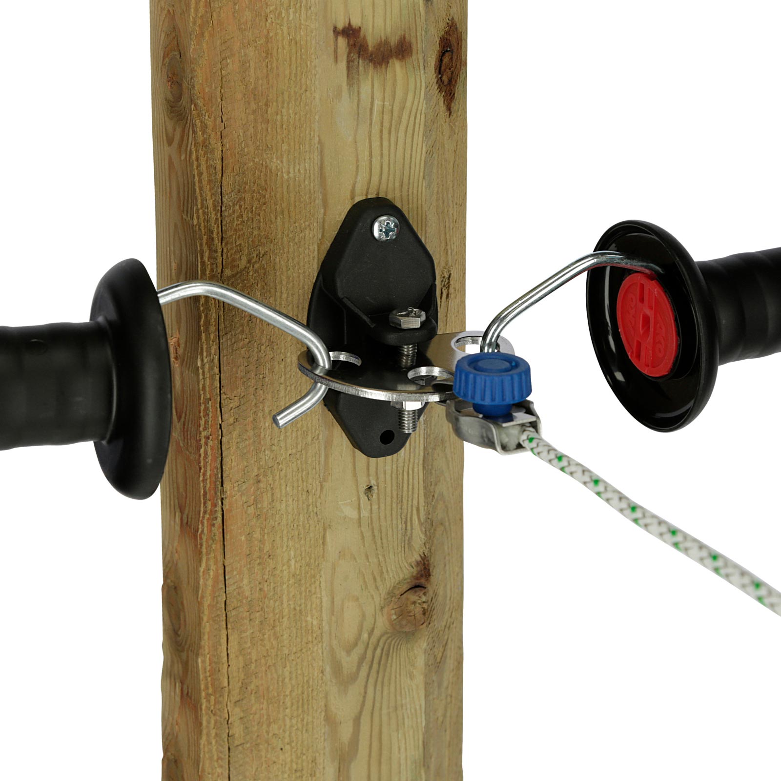 4x Connecteurs de clôture électrique pour cordes/fils/rubans galvanisé bleu
