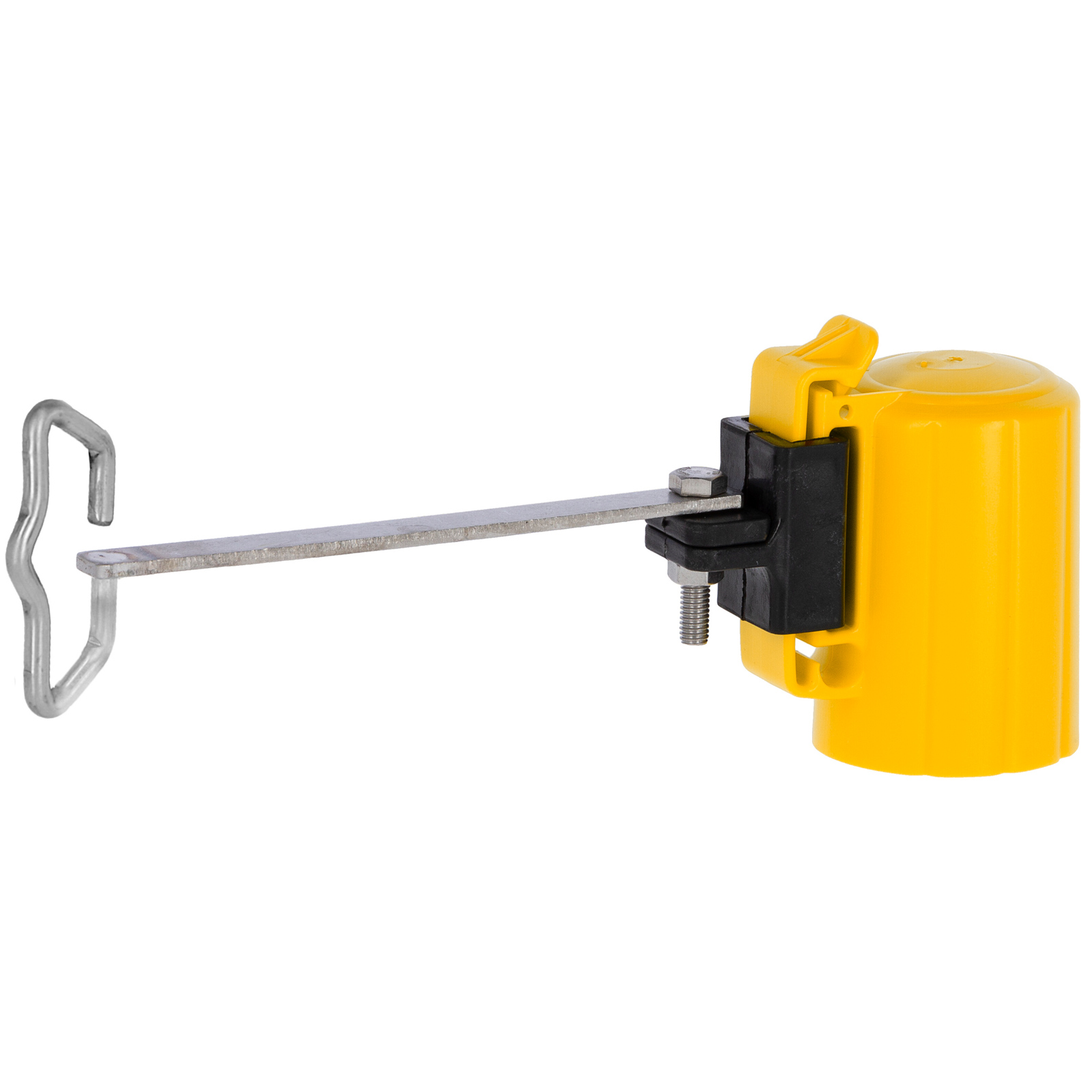 4x Isolateur de tête d'angle de clôture électrique pour rubans, cordes, fils sur T-Post jaune
