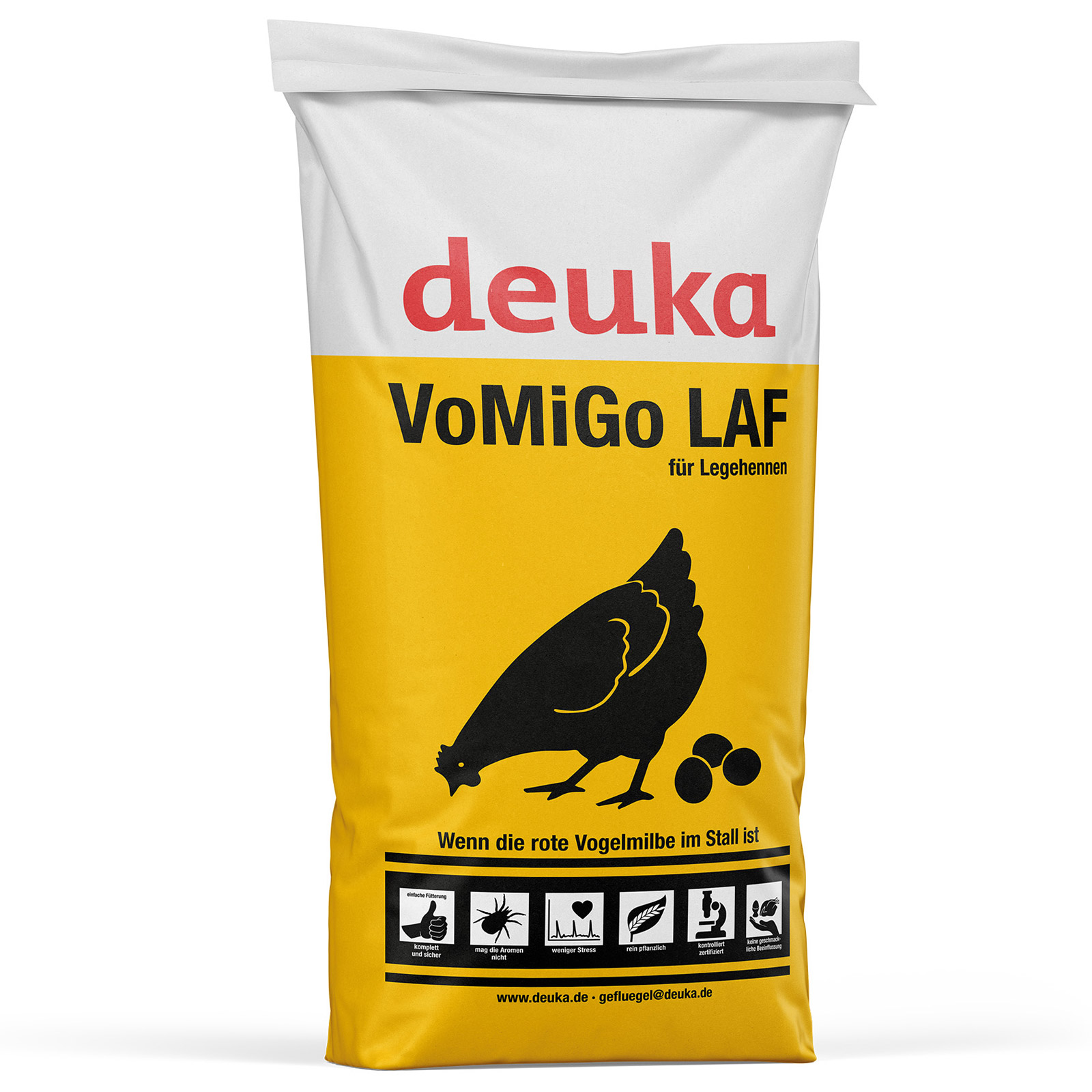 Farine alimentaire antiparasitaire pour poules pondeuses Deuka VoMiGo 25 kg