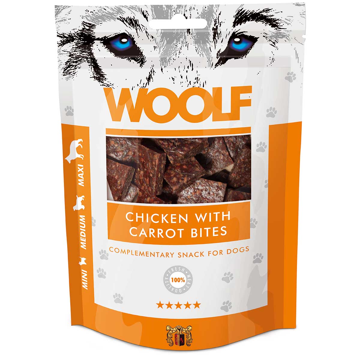 Woolf friandise pour chiens poulet avec carottes