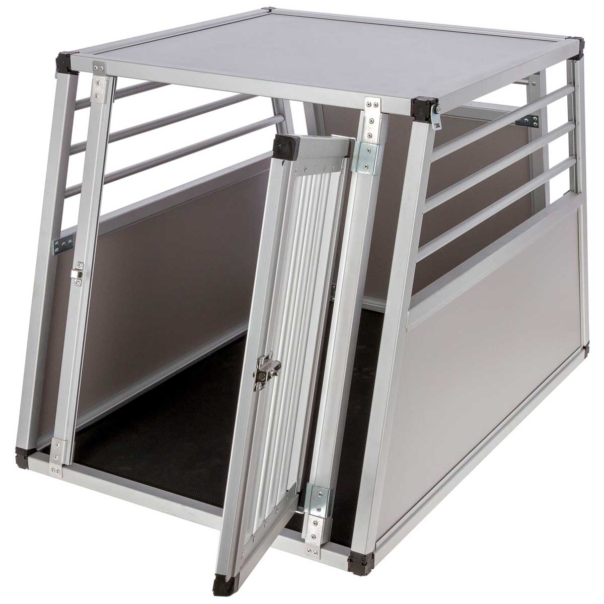 Caisse de transport en aluminium pour chiens barry à une porte 77 cm