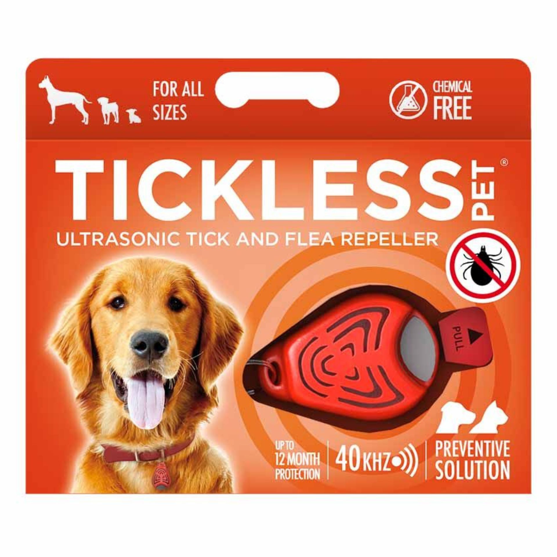 Répulsif contre les tiques Tickless Pet orange