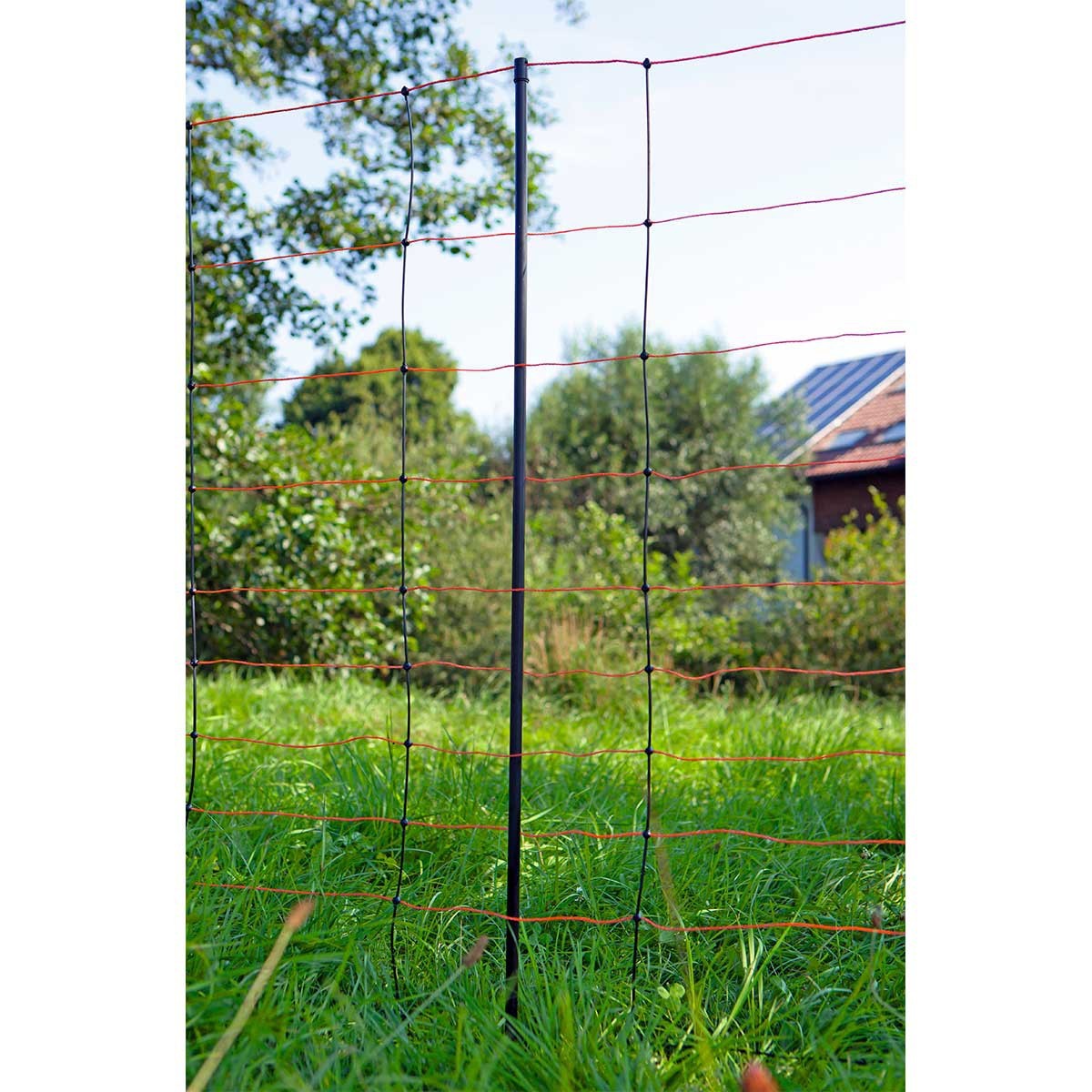 Piquet de rechange pour filet de clôture, double pointe, noir 112 cm