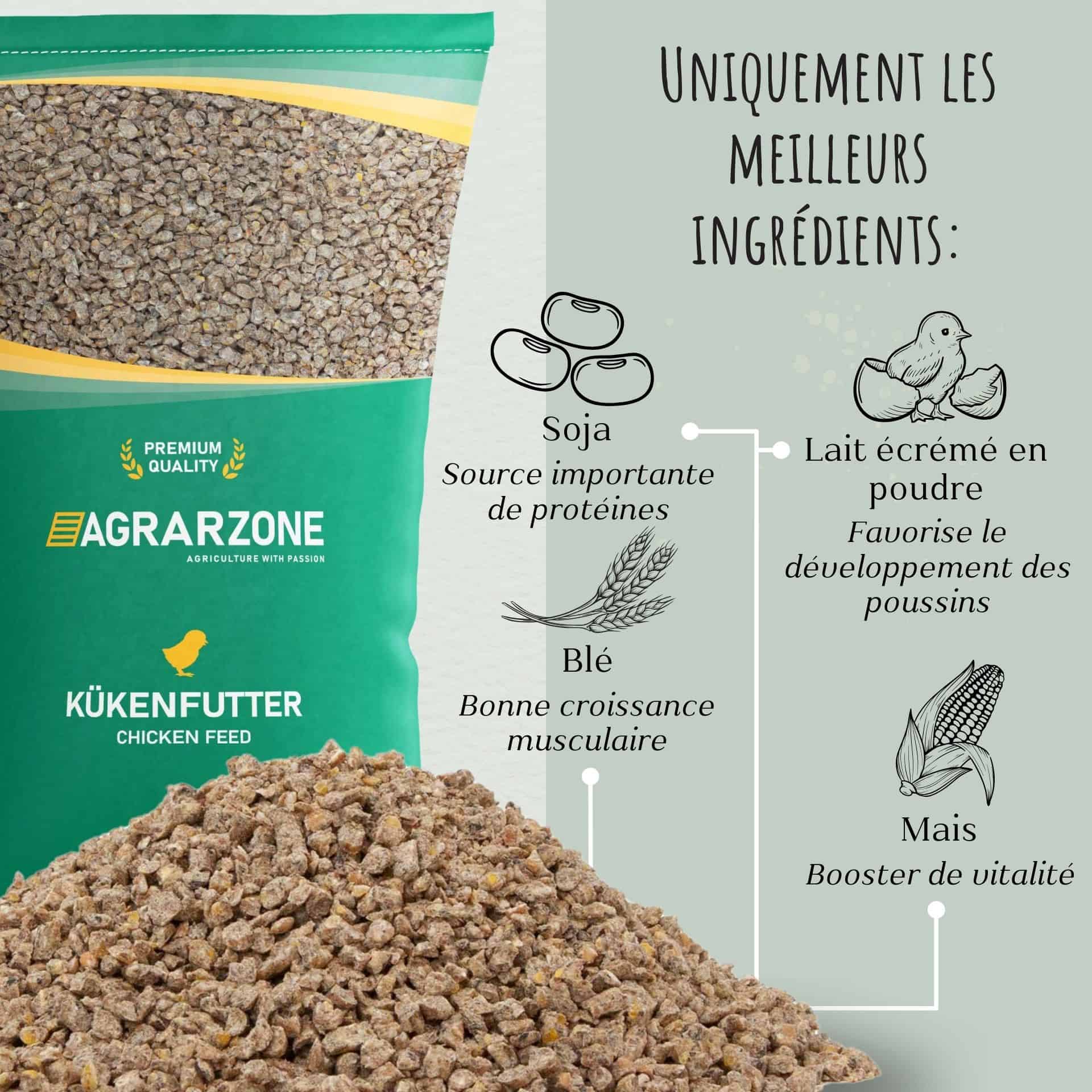 Nourriture Bio Agrarzone pour poussins en pellets 25 kg