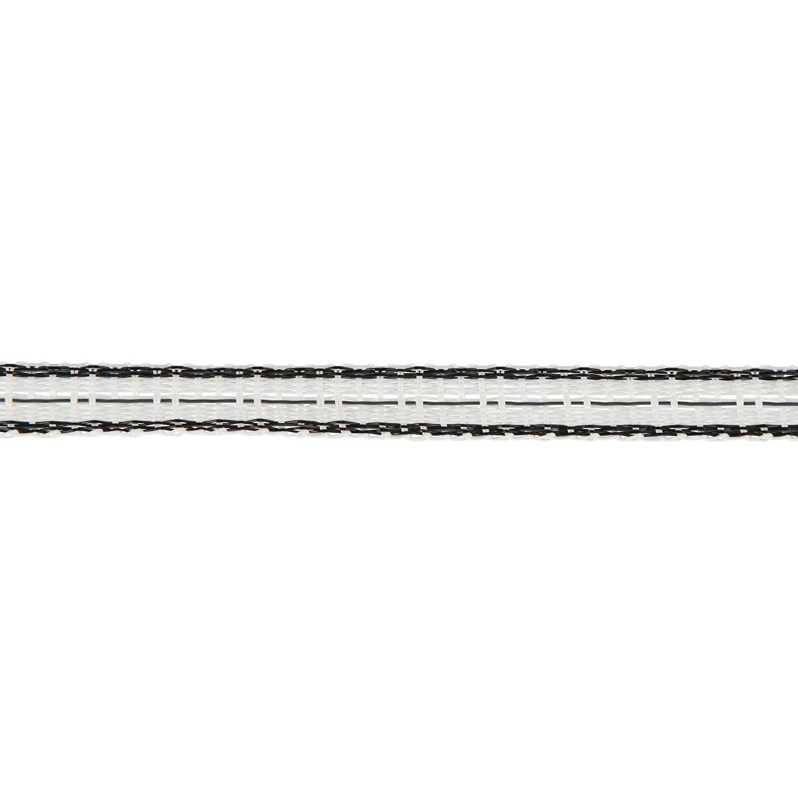 Ruban de clôture électrique AKO TopLine 200 m,10mm, 4x0.25 TriCOND, blanc-noir