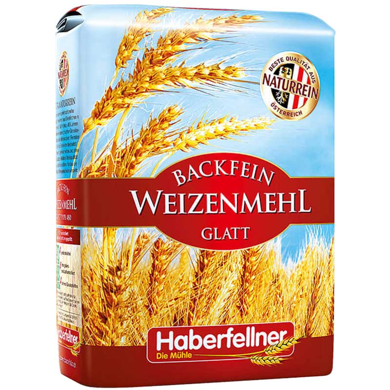 Farine fine de blé Haberfellner type 00 (FR 45 / AT W480) 1 kg