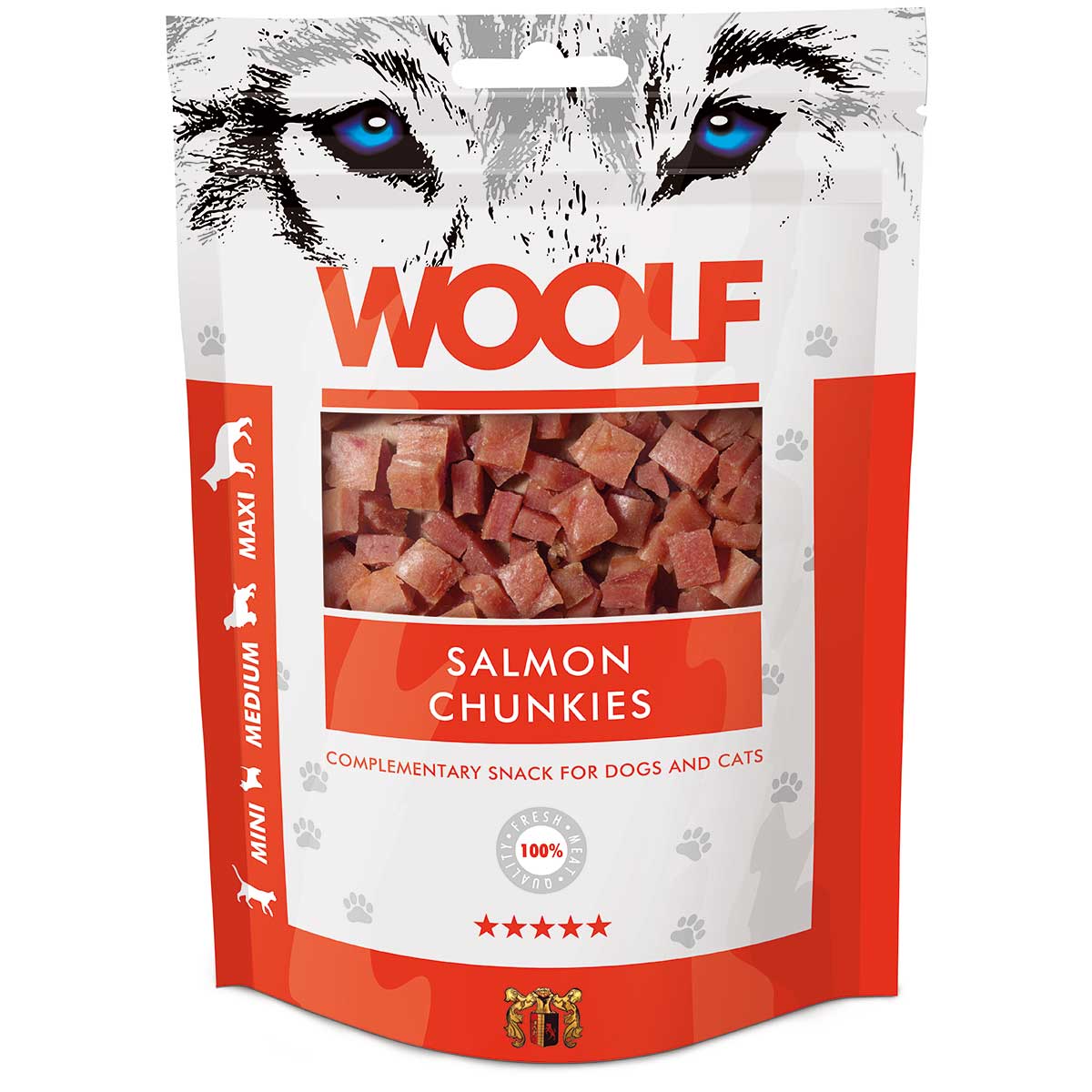 Woolf friandise pour chiens saumon Chunkies