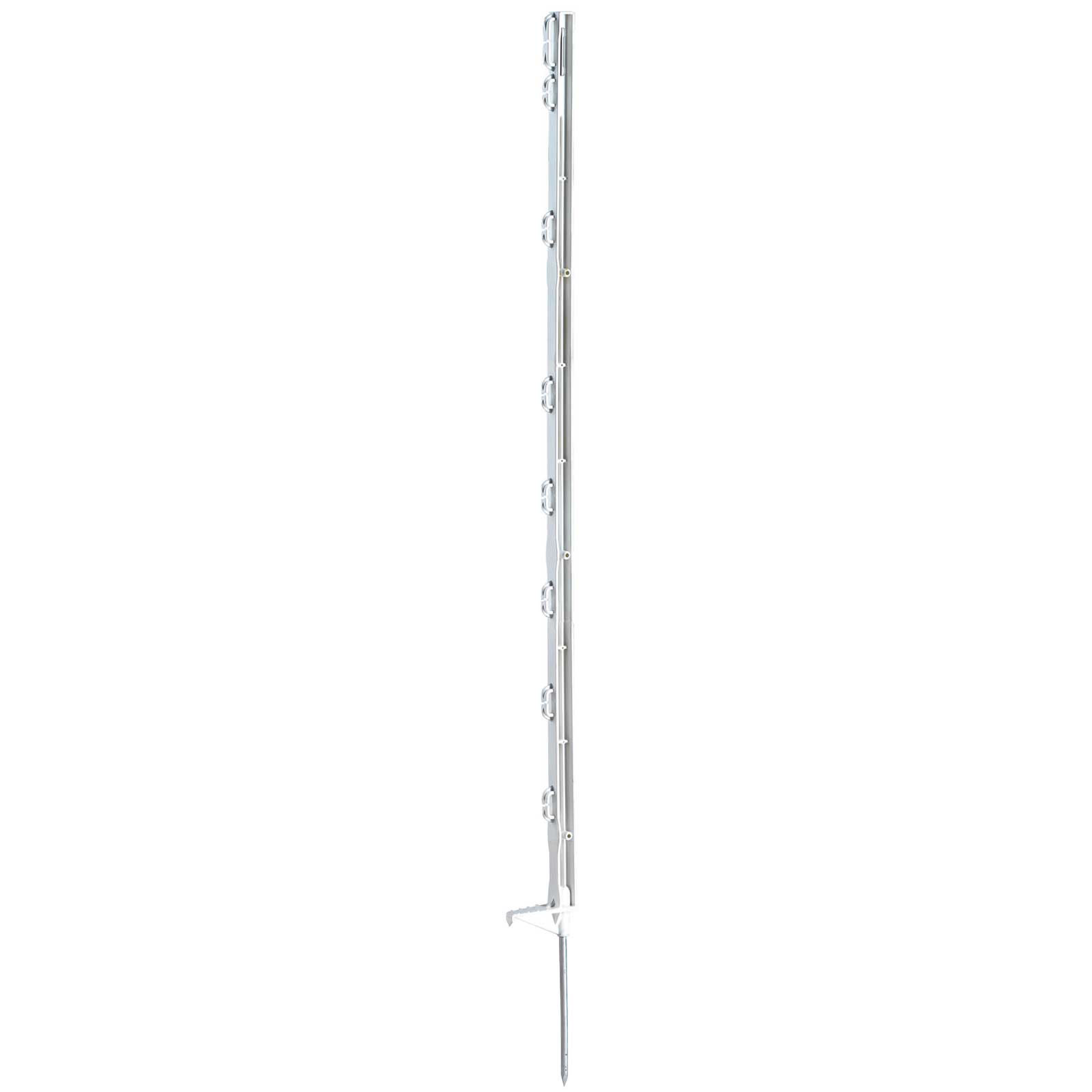 Piquet plastique Agrarzone 105 cm, marche pied unique, blanc (pack de 20)