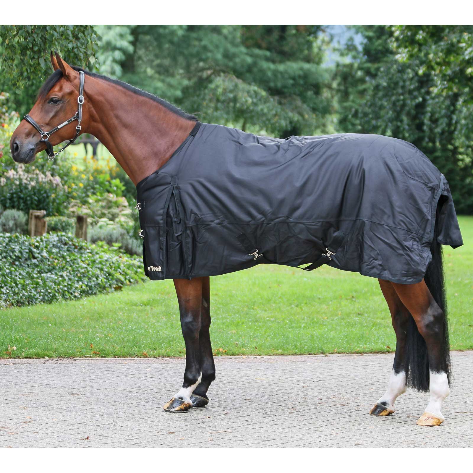 Couverture cheval hiver Back on Track Frost 1680D noir 165
