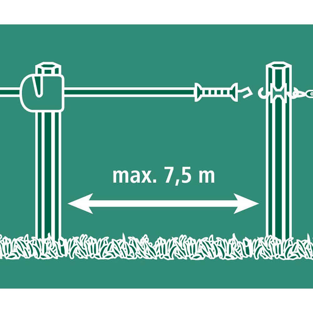 Système de fermeture flexible - Flexi Gate Kerbl à ruban 7,5 m x 40 mm