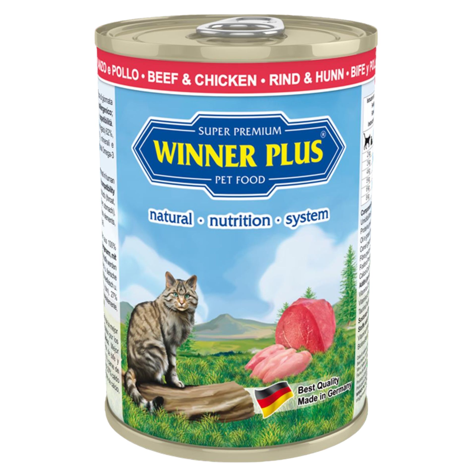 Winner Plus Super Premium pâté pour chats Bœuf & Poulet 12 x 395 gr
