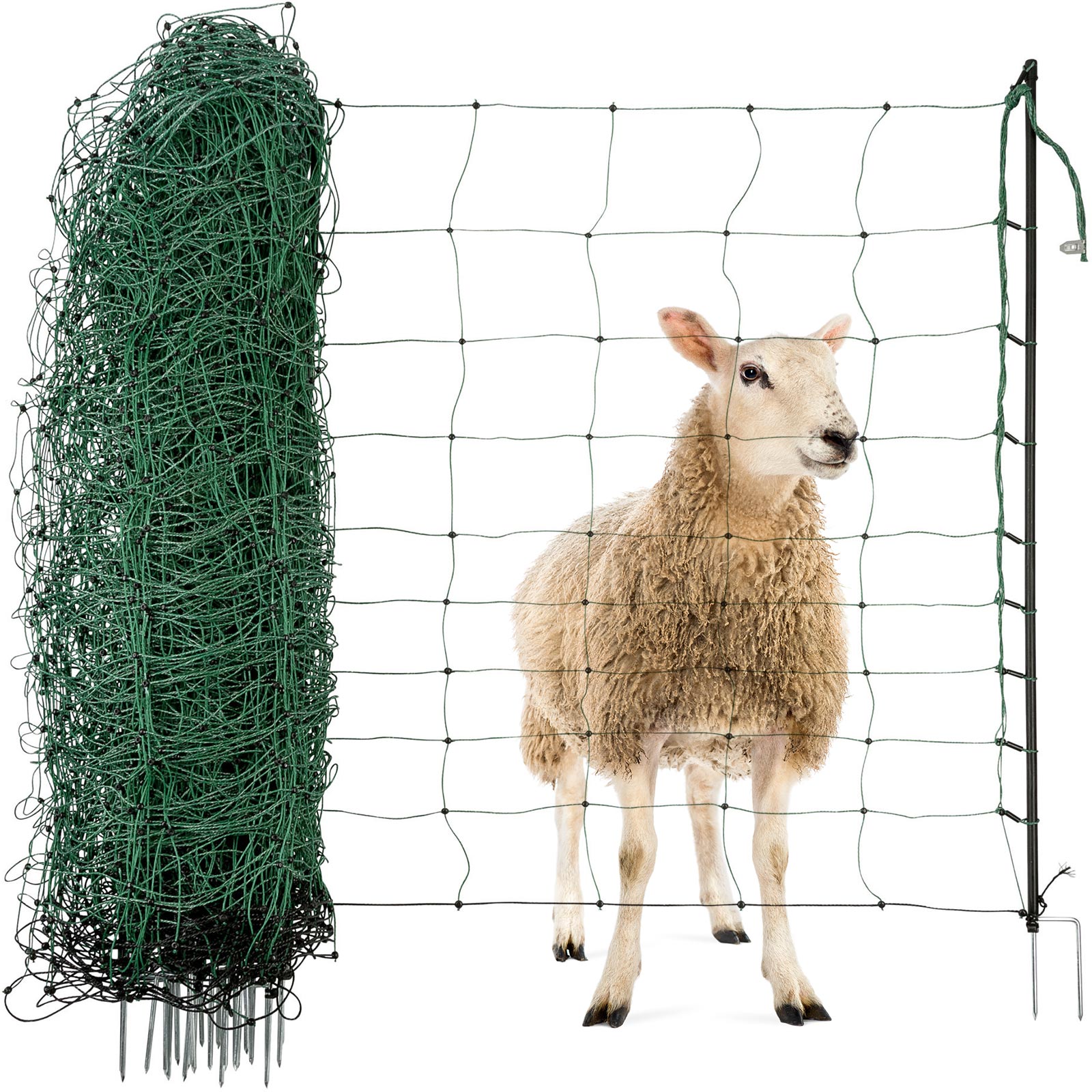 Filet pour moutons électrifiable Agrarzone Classic, à double pointe, vert 50 m x 90 cm
