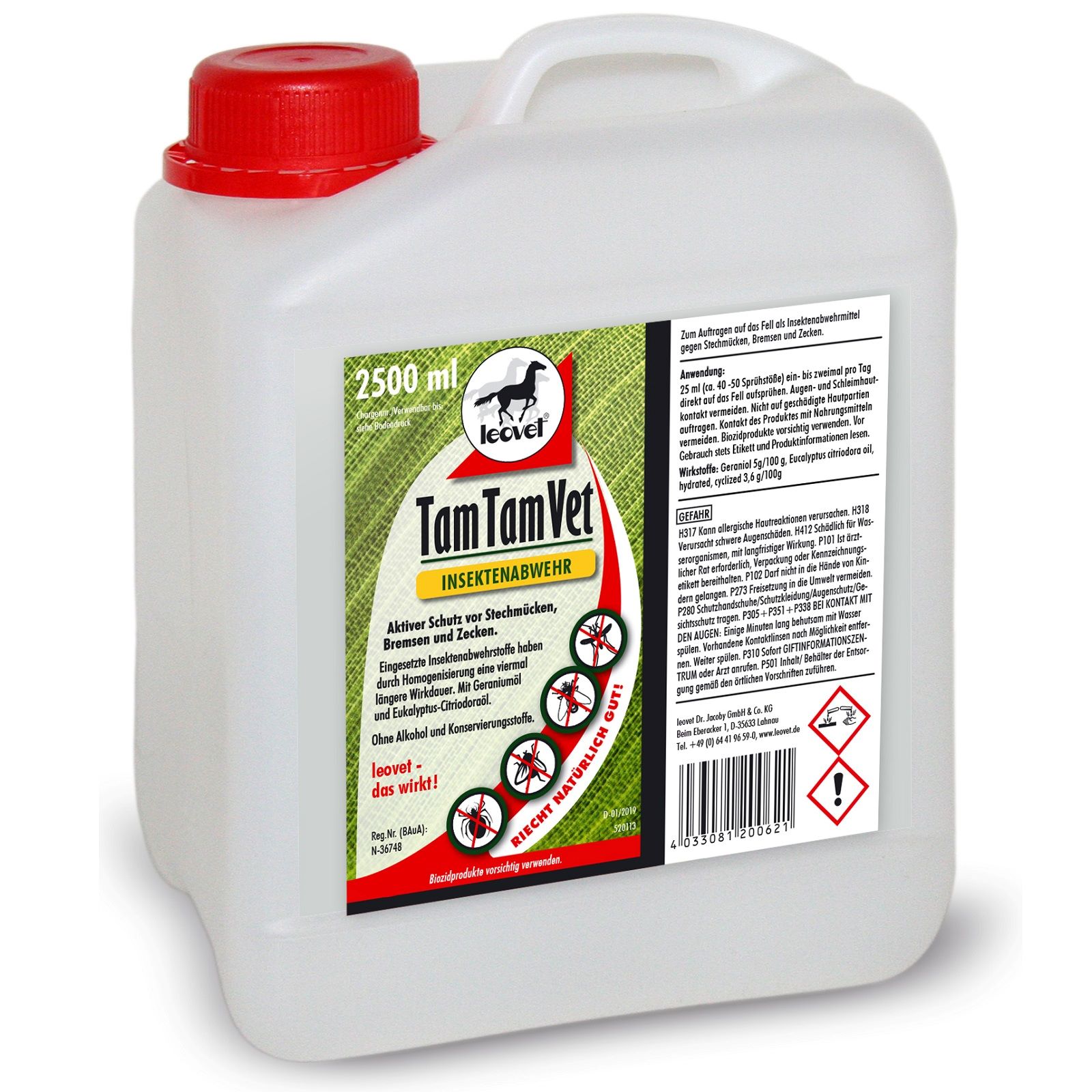 Leovet Tam Tam insectifuge à l'huile de géranium en bidon 2,5 L