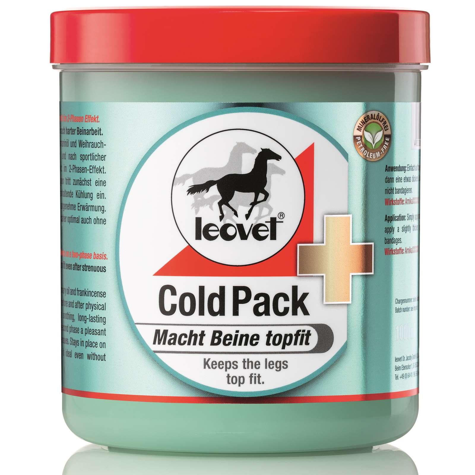 Crème musculaire pour chevaux Leovet Cold Pack 1 L