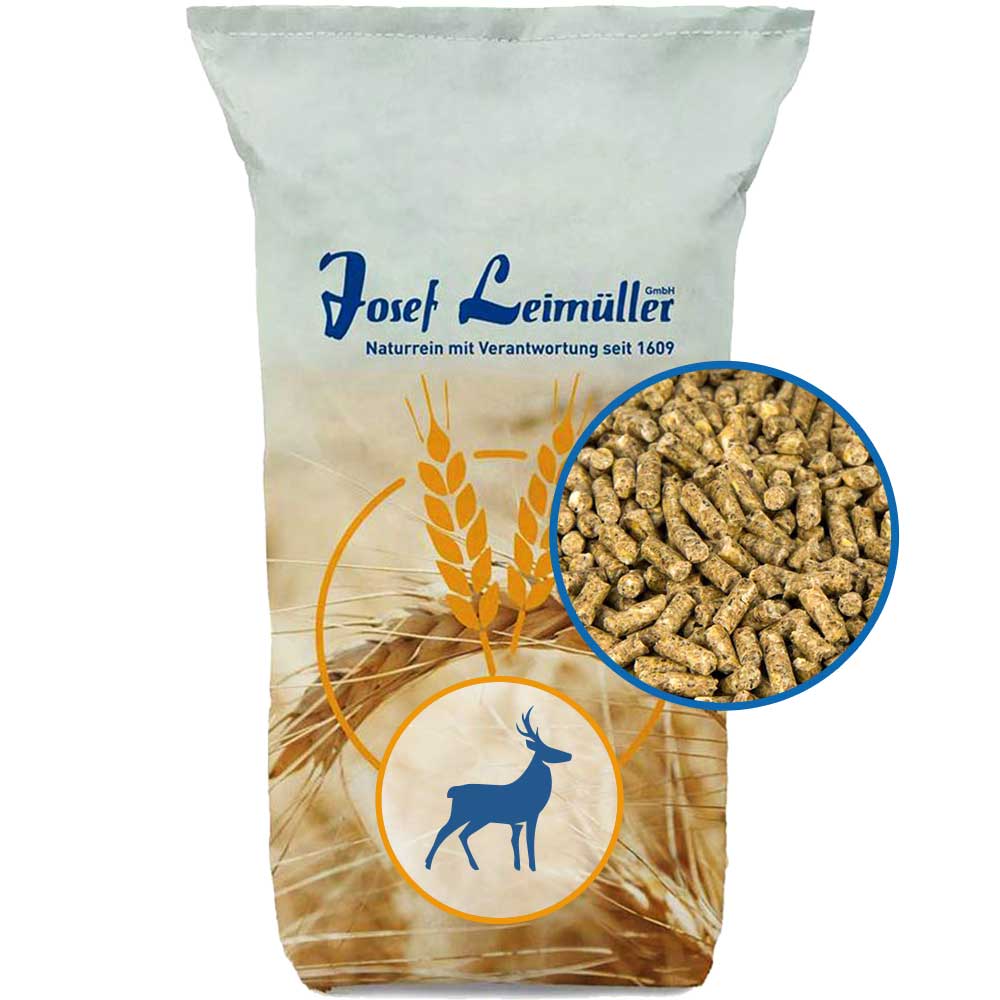 Aliment pour cerfs & chevreuils avec granulés de sésame Leimüller W30+ 25 kg