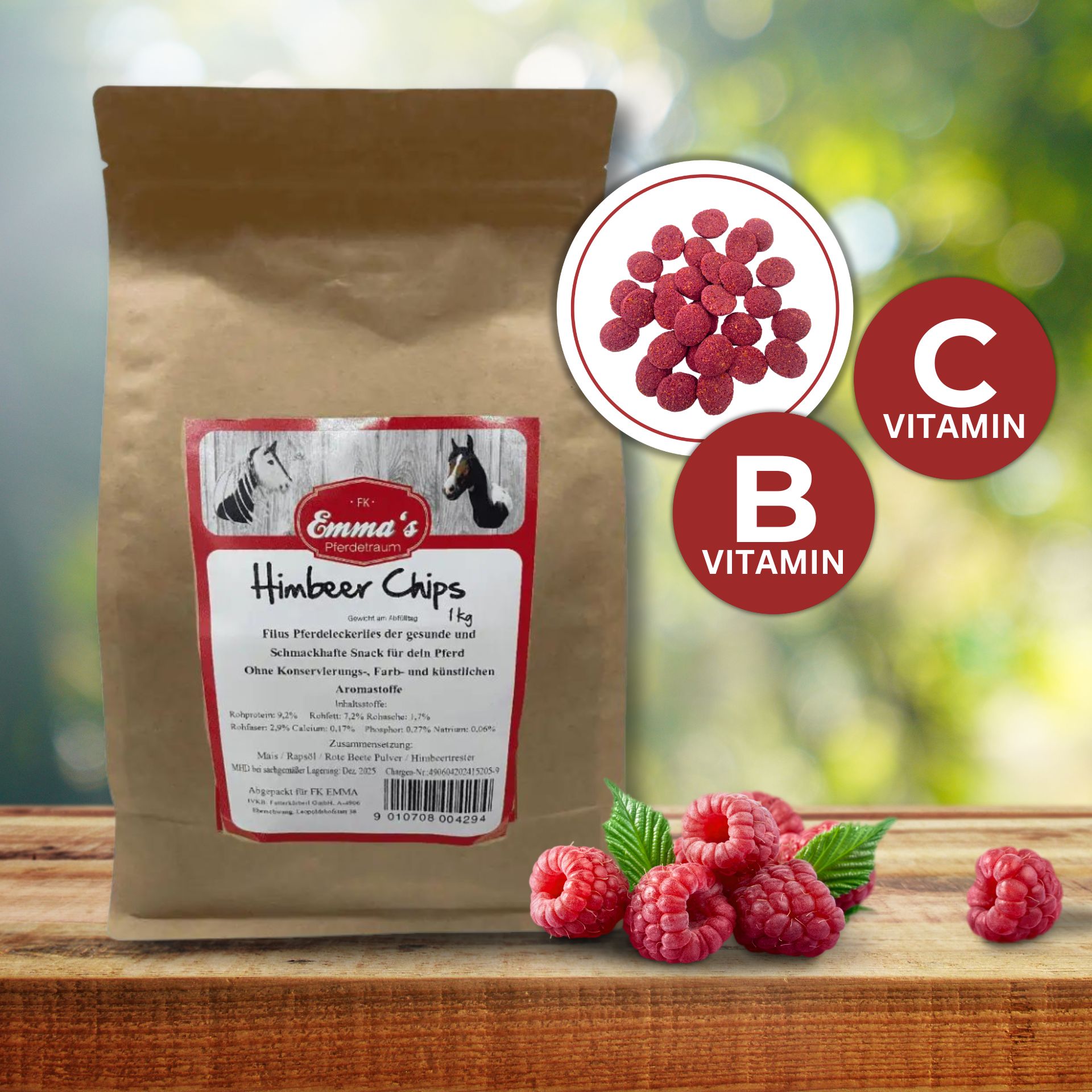 Friandise Emmas Horse Chips de Framboises 1 kg