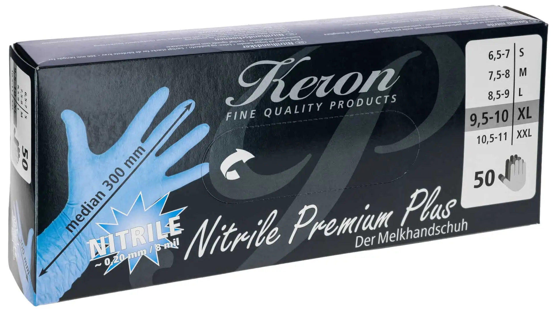 Disposable Gloves Nitrile PremiumPlus 8 mil, 50 pcs. blue unpowderd