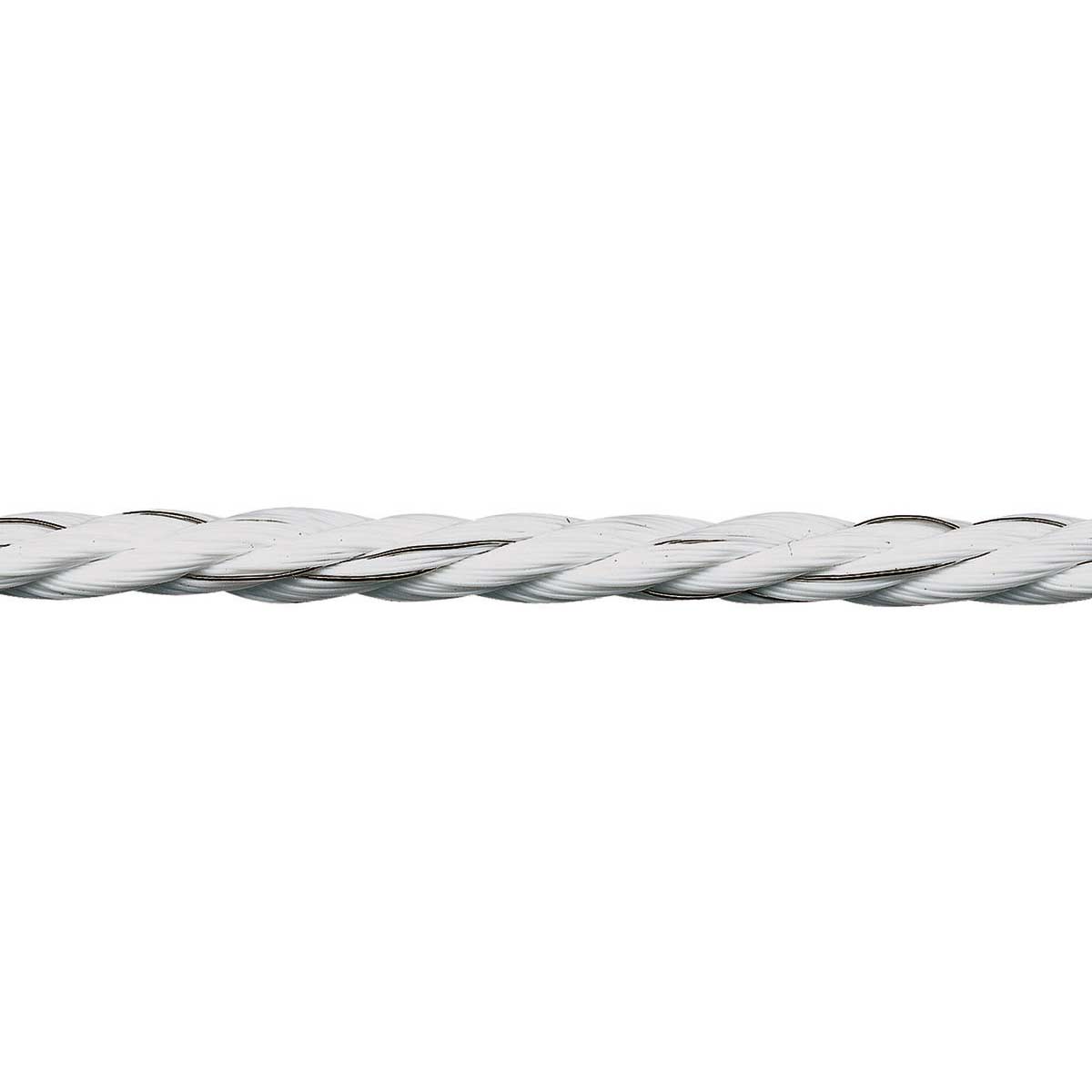 Corde de clôture électrique Agrarzone CLASSIC Ø 6mm, 6x0,40 acier inox, blanc 200 m x 6 mm