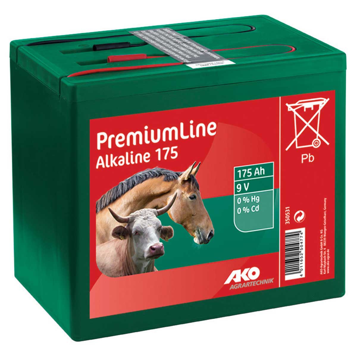 Batterie pour clôture électrique AKO Alkaline, 9V, 55-210Ah