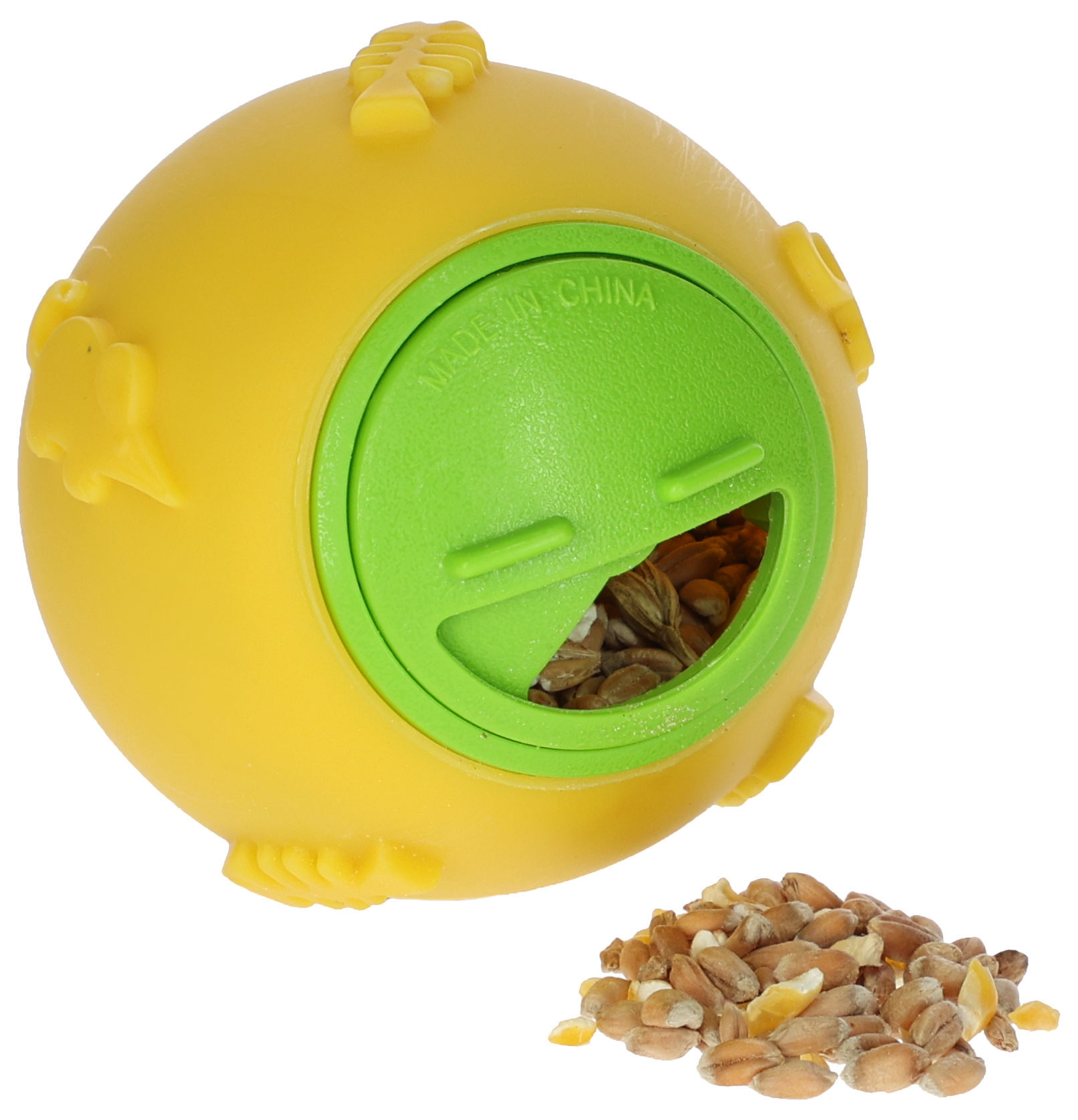 Snackball pour poules jaune 7,5 cm