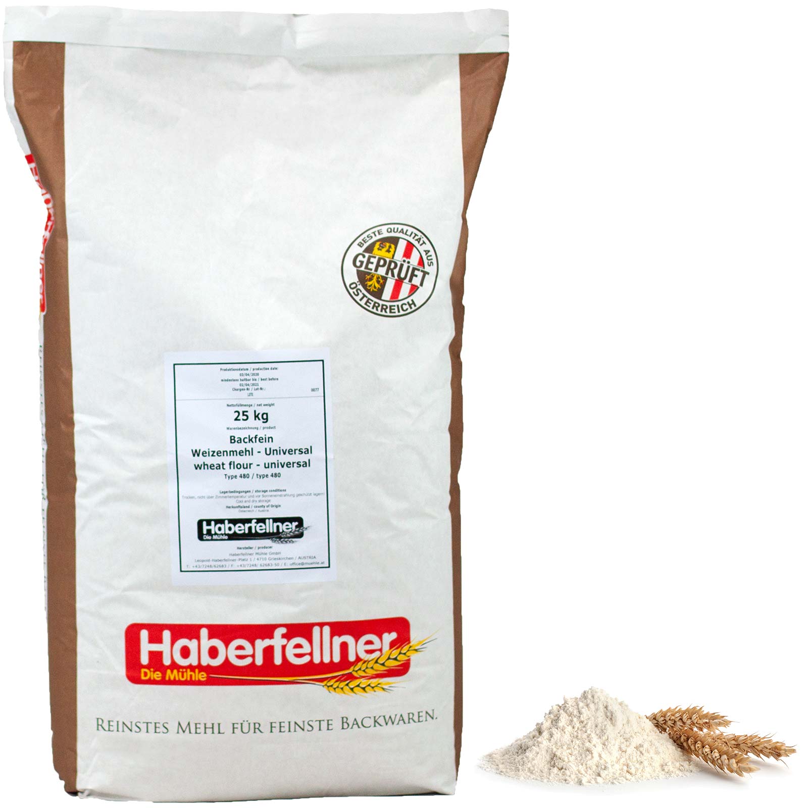 Farine de blé universelle Haberfellner type 00 (FR 45 / AT W480)