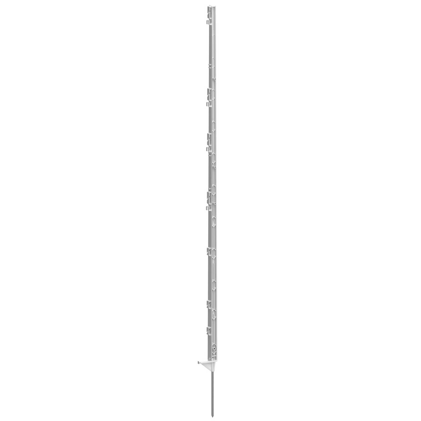 30x Agrarzone piquet plastique 156 cm, marche pied unique, blanc